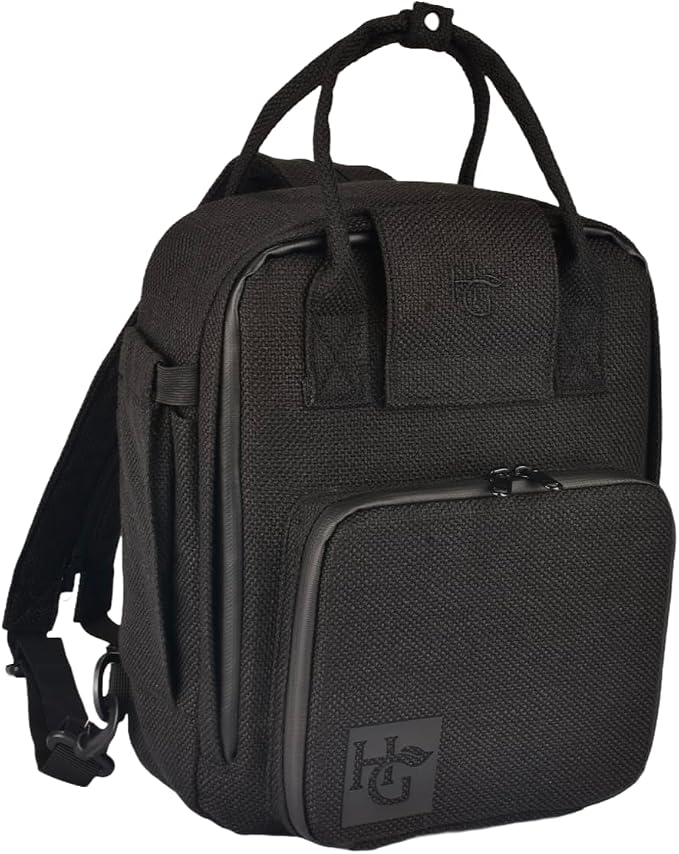 Herb Guard Black Mini Locking Backpack - With Built in Tray, YKK Zippers and More - Doubles as a Shoulder Sling Bag by HerbGuard
