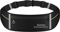 SooGree Slim Running Belt Sport Fanny Pack for Women Men,Reflective Waist Pack Runner Pouch Belt, Zipper Waterproof Running Phone Holder Jogging Pouch for Phone Money (GSP8806 Black) by SooGree