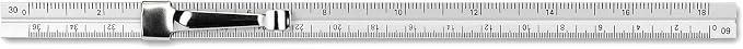 Alumicolor Aluminum Engineer Pocket Scale With Clip, 6IN, Silver - Image 4