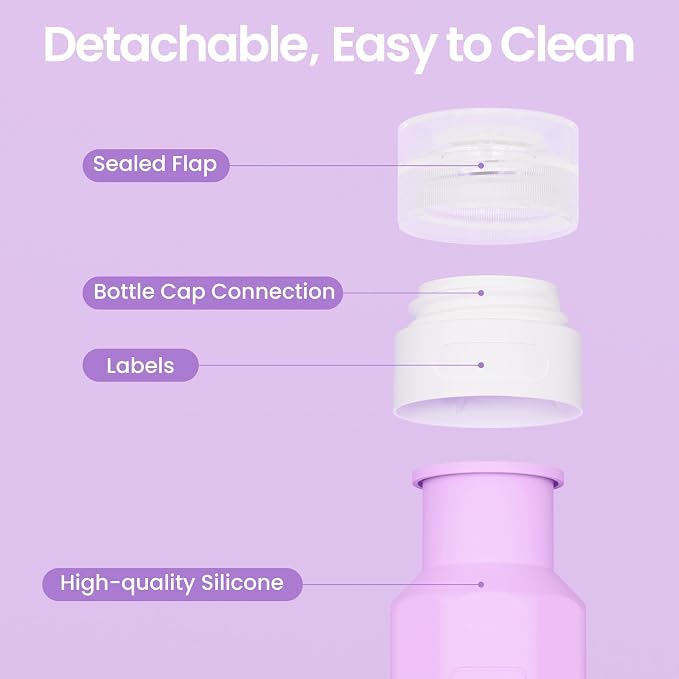 Redfly 17 Pack Travel Bottles for Toiletries, Tsa Approved 3oz Travel Size Containers, Leak Proof Travel Size Toiletries Bottles Silicone, BPA Free Refillable Shampoo Conditioners Kit, Purple - Image 6