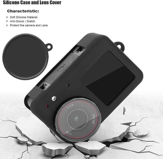 Accessories Bundle for DJI Osmo Action 5 Pro/Action 4/3 Waterproof Case Diving Housing Silicone Case Glass Screen Protector Film Whole Kit 60E (Kit1 for DJI Osmo Action 5 Pro/4/3) - Image 6