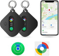 Dual System Bluetooth Tracker for iOS or Android-2 Packs, Compatible with Apple Find My (iOS) & Google's Find Hub(Android) for Smart Tracking Tag/Key Finder/Luggage Tracker by eMjollRay