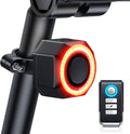 Bike Alarm with Remote, Bike Tail Light & Brake Light Auto ON/Off USB-C Rechargeable, 110dB Bicycle Alarm System Anti Theft Vibration Motion Sensor for Bike, Ebike, Scooter, IP65 Waterproof by EQIIO