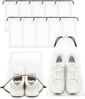 50 Pcs Shoe Bags for Travel, 15.7" x 11.8" Clear Drawstring Storage Bags Shoes Organizer for Packing Waterproof Dustproof Women Men Portable Travel Essentials by Unknown