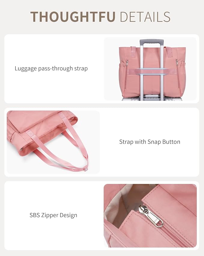 ECOHUB Tote Bag for Women Work Tote Bag with Laptop Compartments Lightweight Shoulder Bag Handbag for Travel College Teacher - Image 8