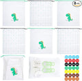 Woanger 8 Pcs Packing Cubes for Travel, Days of The Week Suitcase Organizers with Weekly Stickers, Summer Camp Essentials by Woanger