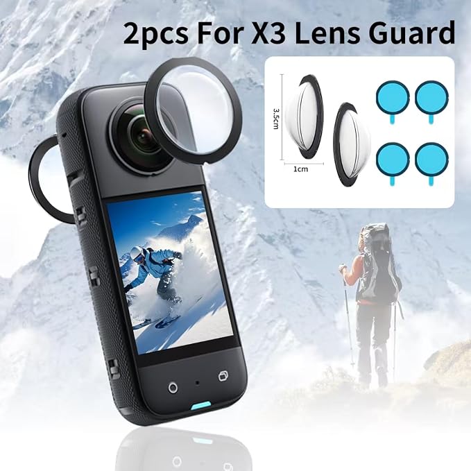 JasonMighty for Insta360 X3 Protective Accessories kit | Camera Case,Silicone Cover,Lens Guards,Screen Tempered Glass ,Provide full camera protection,easy to install - Image 2