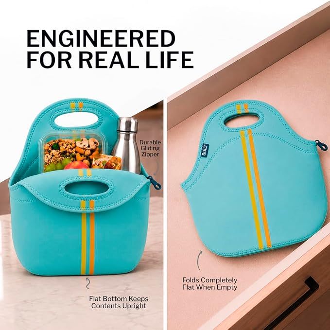 Built Gourmet Getaway Neoprene Lunch Bag - Blue Cockatoo - Image 5