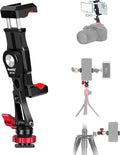 Phone Tripod Mount, Metal Smartphone Mount Adapter Camera Hot Shoe Mount, 360° Swivel 180° Flip Adjustable Phone Holder for Microphone LED Light（SP-09 by Manbily
