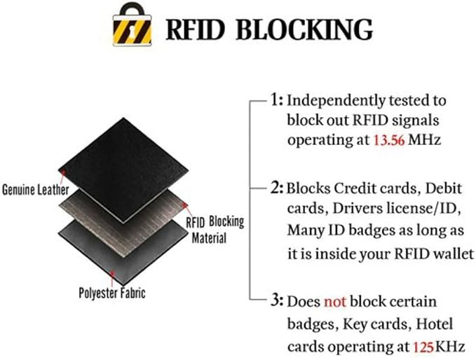 RFID Protect Slim Minimalist Pocket Leather Wallet Card Holder - Yellow - Image 4