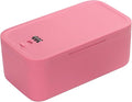 Lockable Storage Box,Medicine Lock Box Travel Case,Refrigerator Bin Container for Food,Medicines,Snacks,Locking Mobile Cell Phone Device Jail,Lockbox for Office,Home,School,Father Gift (Berry Small) by BOMKVIN