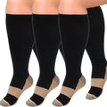 Diu Life 3 Pairs Plus Size Compression Socks for Women and Men Wide Calf Extra Knee High Support for Circulation by DiuLife