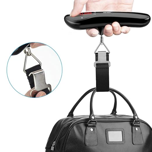 Digital Luggage Scale 110lb Portable Travel Hanging Suitcase Weight Scales | Handheld Baggage Scale for Travel Essentials Postal Baggage Backpacks Packages, Backlight LED Display Battery Included - Image 6