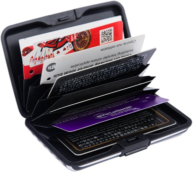 RFID Blocking Credit Card Protector Case Holder Wallet for Men Women | RFID Blocking Credit Card Protector Aluminum ID Case Hard Shell Business Card Holders Metal Wallet for Men or Women - Image 5