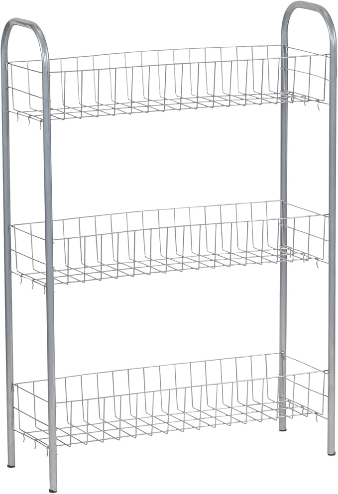 Household Essentials Slim Storage Cart, 3 Shelf Storage Cart with Wheels, Perfect for Laundry Rooms, Bathrooms, Pantries, Kitchens and More - Image 7