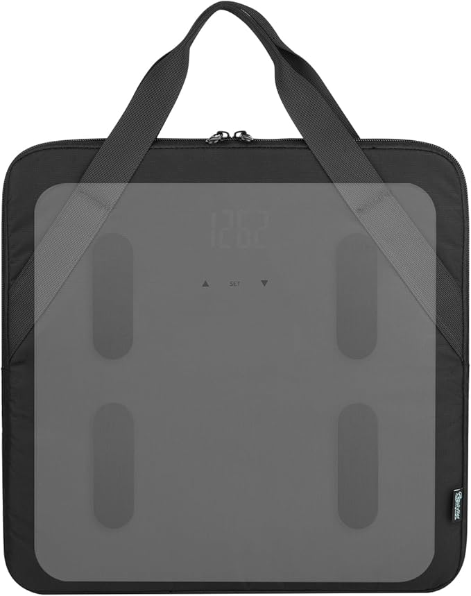 Beautyflier Carrying Bag for Body Composition Monitor Scale, Digital Bathroom Scale Storage Bag, Travel Carrier Case - 13.5 x 13.5 x 1.2 IN, Fits Most Smart Scale for Body Weight (Bag Only) by Beautyflier