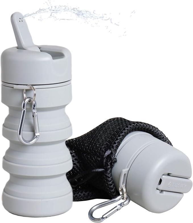 TUSHY Travel Bidet, Collapsible and Expandable Peri Bottle, Pebble | Discreet Portability, Refreshing Clean at Home, Camping and Outdoors, Hemorrhoid Relief, Postpartum Care - Image 4