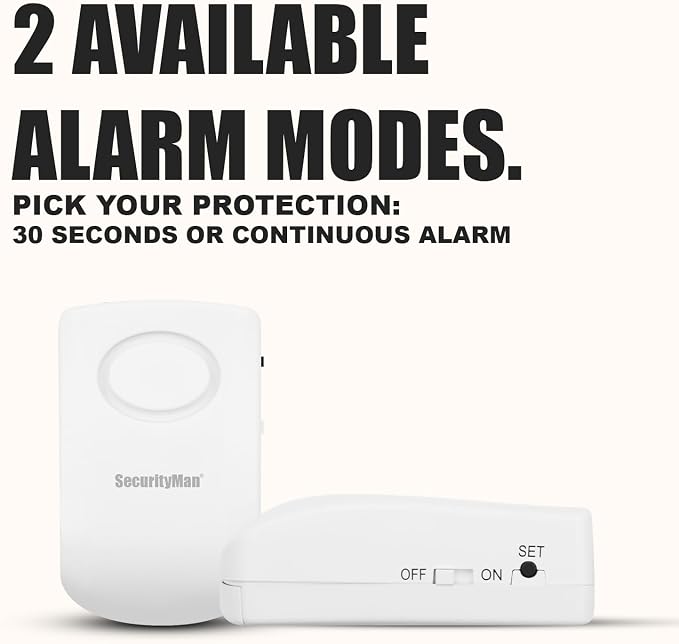 Securityman Door Handle Alarm with 130dB Vibration Triggered Portable Door Alarms When Opened - Perfect for Kids, Toddler, Elderly, Hotel, Travel, Bedroom (2 Pack Door Security) - Image 6