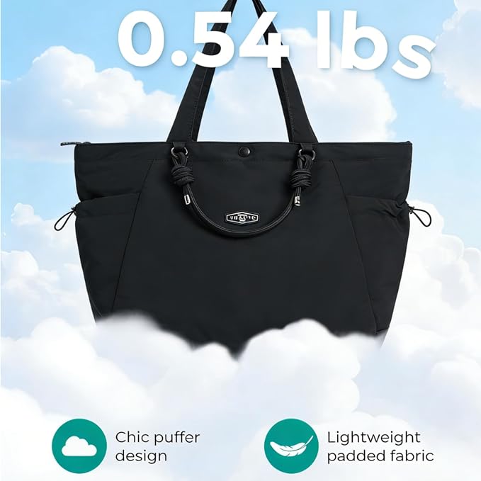 Tote Bag for Women, 17.6L Unisex Lightweight Nylon Totes Purses and Handbags | functionality - Image 6