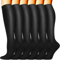 Sooverki Compression Socks for Women & Men 6 Pairs is Best Supportive Knee High Stockings for Circulation, Travel, Nurses by Sooverki