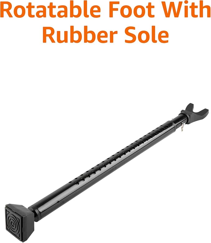 Amazon Basics Door Security Bar, 25-45 inch Adjustable, Security Door Stopper, for Home, Apartment, Hotel, Travel, Black, 1-Pack - Image 3