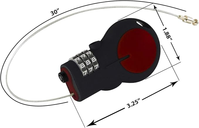 Lewis N. Clark Cable Luggage Lock | TSA Approved | Travel Or Bike Lock | Set Your Own Combination | 30-inch Retractable Steel Cable - Image 6