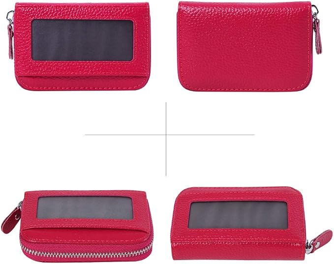 Women's RFID Blocking 12 Slots Credit Card Holder Leather Accordion Wallet - Image 3