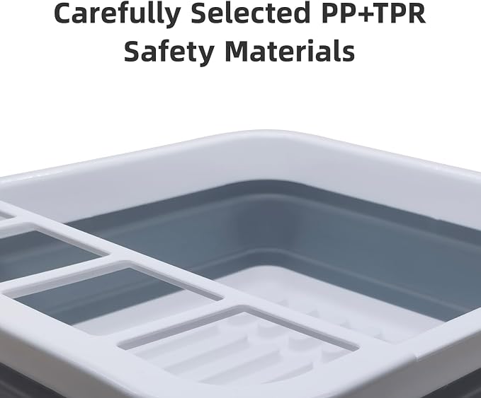THANSTAR Collapsible Dish Drying Rack for RV Campers Portable Dinnerware Drainer Organizer for Kitchen Travel Trailer - Image 8