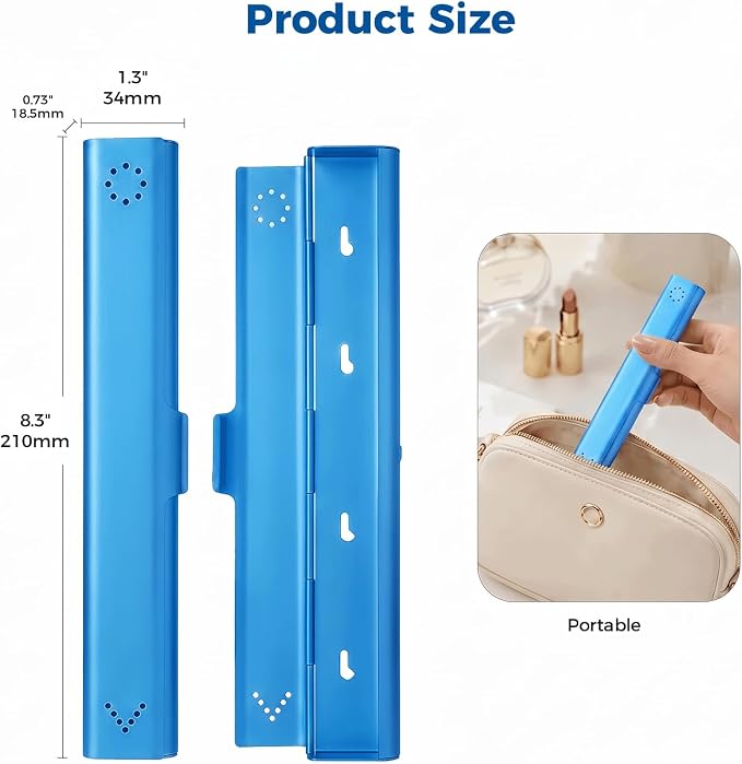 Toothbrush Travel Case Aluminum, Portable Toothbrush Holders Travel, Manual Toothbrush Case Container for Traveling, Bathroom, Camping, Business Trip-1Pack Blue - Image 6