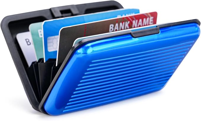 Women Credit Cards Holder,RFID Blocking Protection Aluminum Metal Wallet for Men Women Business Card Holder by LOUEBICA