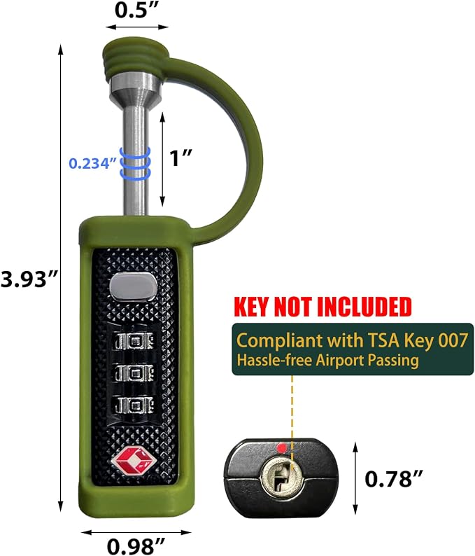 LAFENLIN TSA Lock for Gun Case, 3-Dial Combo Padlock, 2 Pack | TSA-approved Combo Padlock (No key). Cut-resistant Steel Shaft, Weatherproof. Fits Rifles,Pistols, Cameras,Cases & Ammo Boxes - Image 2