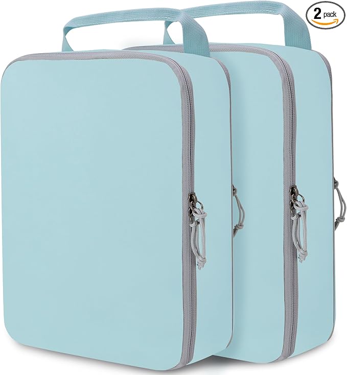 Compression Packing Cubes for Travel Suitcase Organizer Bags, Blue, XL | Expandable Travel Cubes for Packing Luggage Organizer Bags Compression Bags for Travel Essentials by CALACH