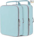 Compression Packing Cubes for Travel Suitcase Organizer Bags, Blue, L | Expandable Travel Cubes for Packing Luggage Organizer Bags Compression Bags for Travel Essentials by CALACH