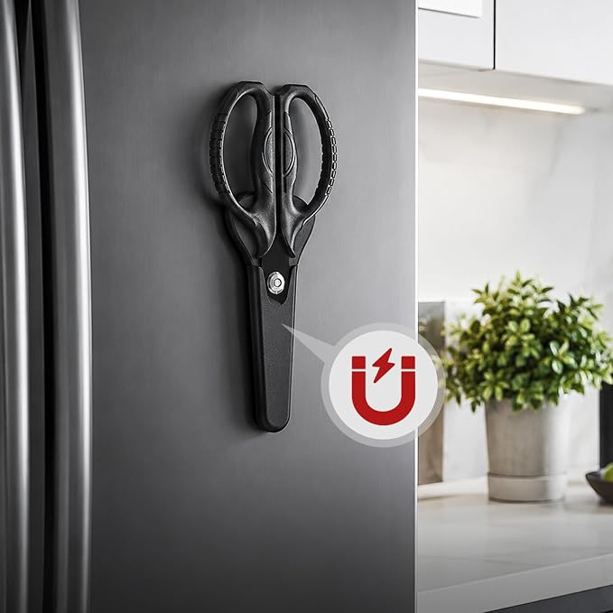 Titanium Kitchen Scissors, Japanese 5Cr15MoV Steel, Detachable | Food-grade stainless steel, Take-apart blades, Magnetic Storage Sleeve, Dishwasher Safe - Image 7
