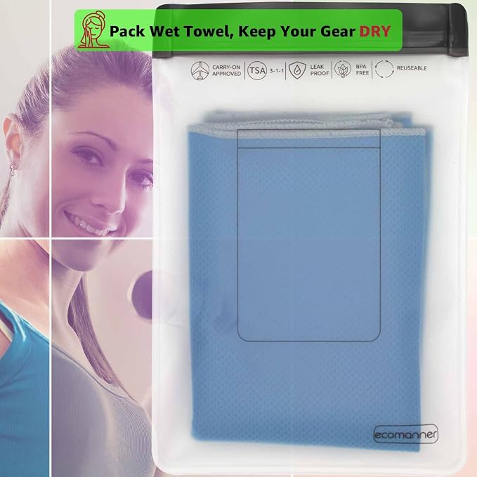 4 Pack TSA Approved Toiletry Bag Leak Proof Zipper Free, TSA Toiletry Bag Clear Quart Size for Travel Carry-on (2 Small and 2 Large Size) - Image 8
