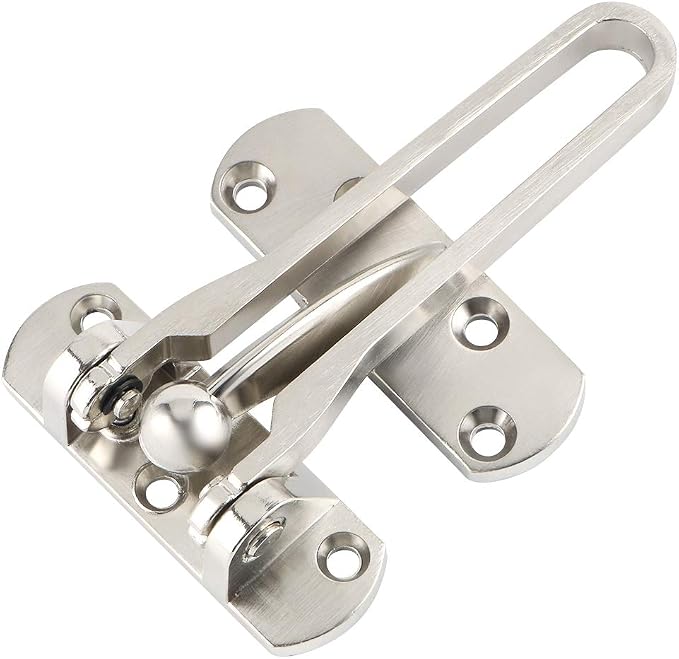 Alise Swing Bar Door Lock,Door Latch for Front Door Inside Door,Brushed | Security Door Guard Latch for Kids Safety Home Security,Hotel Latch Lock Front Door Child Lock by Alise