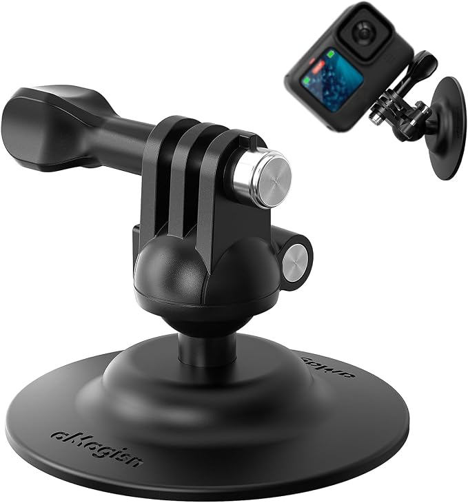 Adhesive Ball Joint Mount 360° Rotation for Action Camera, Compatible with GoPro Hero 13 12 11 Insta360 DJI Osmo Action, Adjustable Bracket for Motorcycle Helmet, Auto Windshield, Surfboard Mounting by home