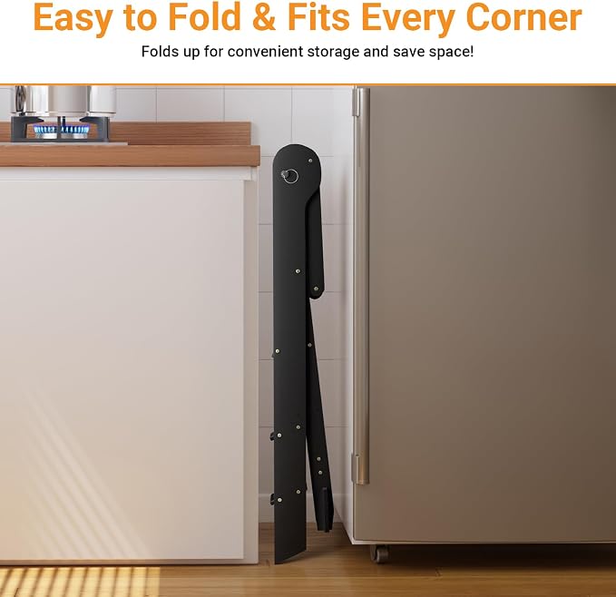 COSYLAND Foldable Toddler Kitchen Stool Helper - Height Adjustable Standing Tower for Bathroom Sink or Kitchen Counter - Step Stool for Toddlers Ages 18 Months to 6 Years Black - Image 8