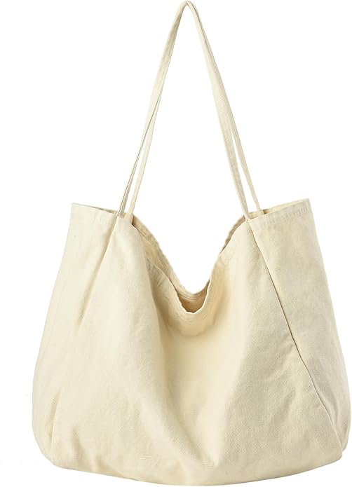 Canvas Tote Bag for Women Large Hobo Shoulder Bag for Work Travel Casual Message Bag Tote Purse handbags by YAVCOOL