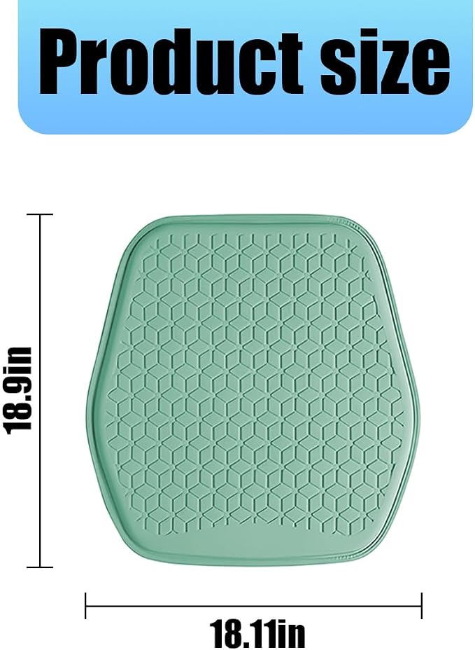 Zpana Gel Car Seat Cushion, Non-Slip Breathable Pad for Driving, Green | Comfortable Automotive Chair Protector Pad, Vehicle Interior Mat Cover Accessories, Universal for SUV Sedan Truck - Image 2
