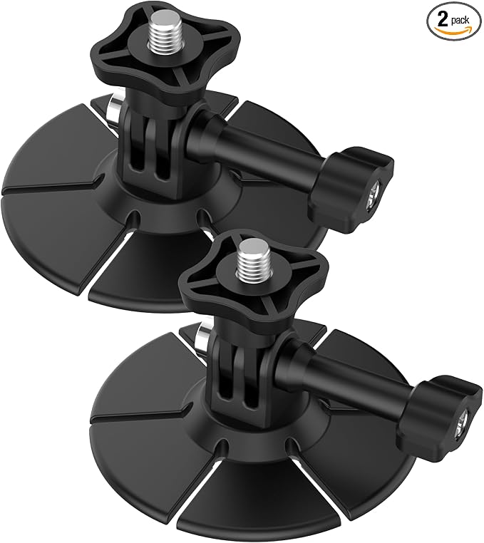 2Pcs Flexible Adhesive Mount for Action Camera 3M Sticky Helmet Mount | Curved Flat Base Kit Compatible with GoPro Hero Insta360 X5 X4 DJI Osmo Action, Motorcycle Bike Surfing Vlog Accessories by Unknown