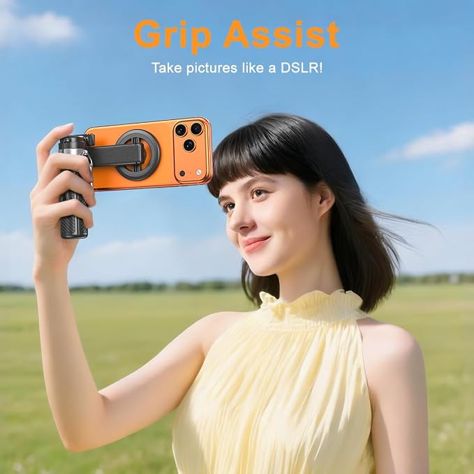 Upgrated 5-in-1 Magnetic Selfie Stick with Remote for Cell Phone 360° Rotation.Can Transforms into Mini Tripod/Camera Grip/Handheld Stabilizer/Phone Stand.Extend to 25 inches - Image 4