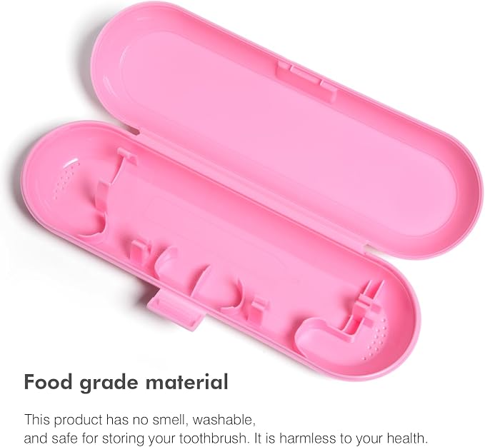 Electric Toothbrush Case Compatible with Oral B/Oral-B Pro/iO/Philips Sonicare/Demita/Bitvae and most other Brand Electric Toothbrushes on the market，Pink - Image 3