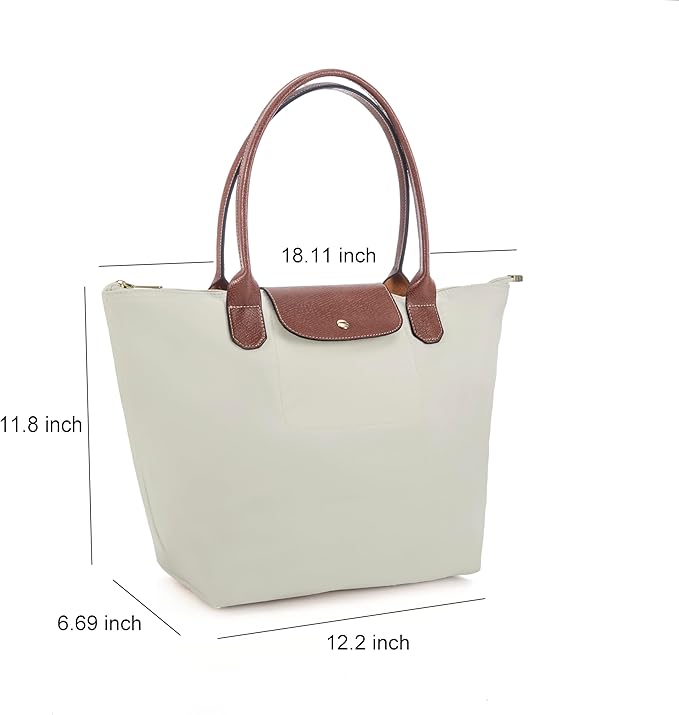 Tote Bag for Women Foldable Shoulder Bag Nylon Weekend Hobo Handbag - Image 4