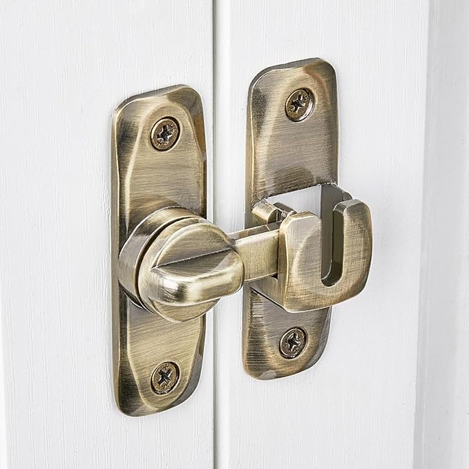Bronze Barn Door Latches,90/180 Degree Gate Lock_B | Zinc Alloy Right Angle Door Lock Latch,Flip Gate Latches,Sliding Door Latch Lock,for Cabinets,Fence Gates,Pet Cage - Image 5