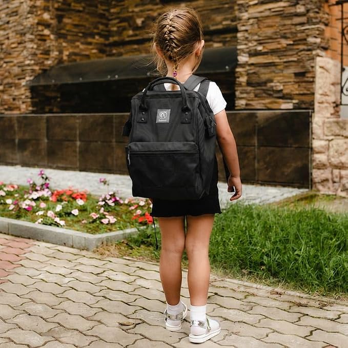 Kah&Kee Polyester Travel Backpack Functional Anti-theft School Laptop for Women Men (Black, Small) - Image 8