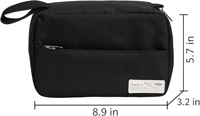FabDay Small Travel Hanging Toiletry Bag Makeup Toiletries Bag Waterproof Men Black - Image 2