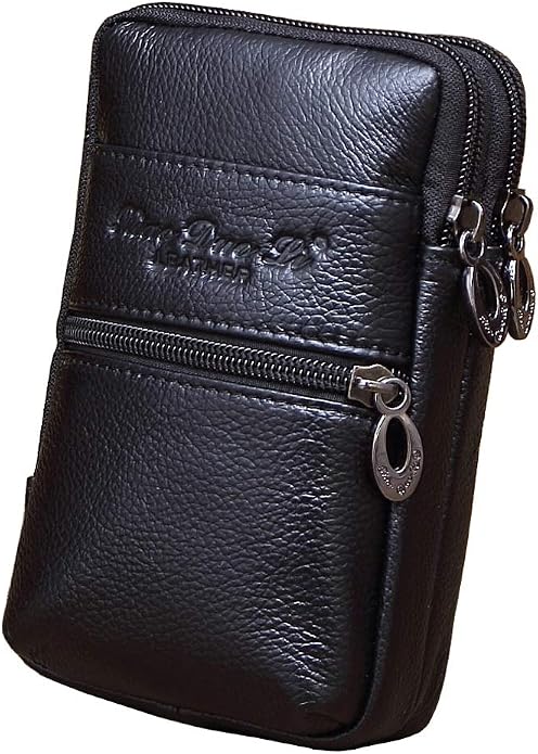 Leather Waist Pack Phone Belt Bag for Men Loop Holster Wallet Cellphone Case Pouch Pack Clip Money Purse - Image 3