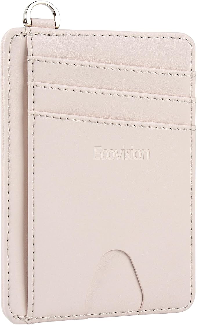 Slim Minimalist Front Pocket Wallet, RFID Blocking Credit Card Holder Wallet with Detachable D-Shackle for Men Women - Image 2