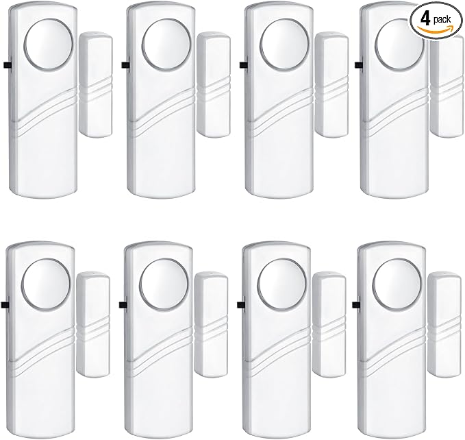 Security Door Window Alarm, 90DB Wireless Sensor Door Window Burglar Alarm | Door Alarms for Kids Safety, Easy Installation Doorbell Alarms for Office House Window Pool by PLOJOP